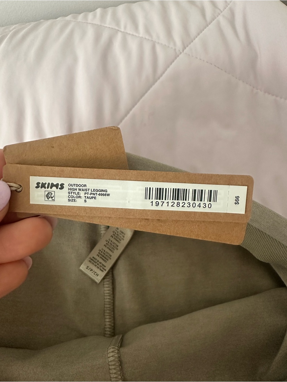 SKIMS Kids Taupe High-Waist Leggings
